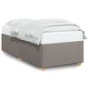 vidaXL Estrutura cama sem colch&atilde;o 100x200 cm tecido cinza-acastanhado