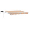 vidaXL Toldo retr&aacute;til manual com LEDs Azul, Laranja, Branco 3 x 2,5 m