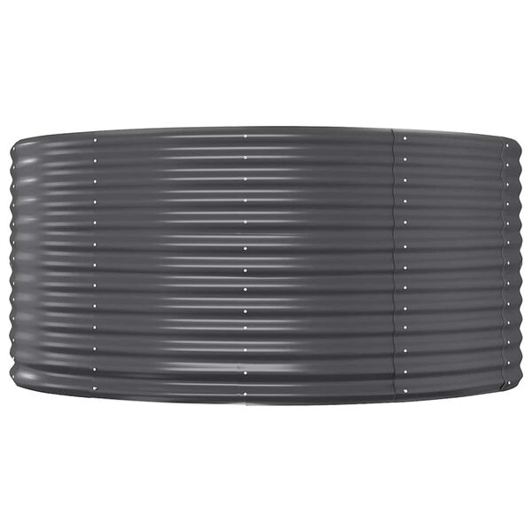 vidaXL Canteiro elevado jardim 447x140x68 aço galvanizado antracite