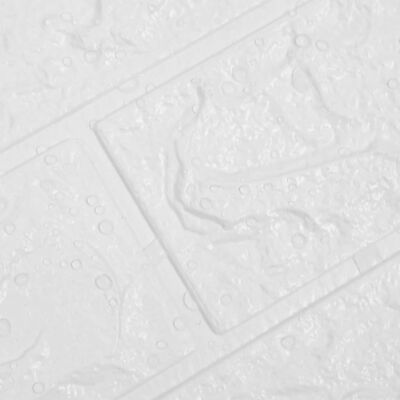 vidaXL Papel de parede 3D autoadesivo tijolos 10 pcs branco