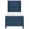 vidaXL Cama Box com colch&atilde;o com cabeceira Azul 90 x 190 cm tecido