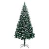 vidaXL &Aacute;rvore de Natal Artificial Verde 210 cm PVC, A&ccedil;o e Pl&aacute;stico