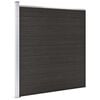 vidaXL Painel de veda&ccedil;&atilde;o WPC 175x186 cm preto