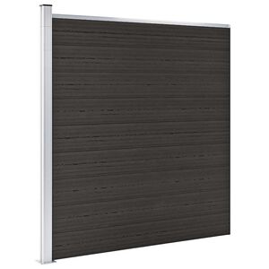 vidaXL Painel de veda&ccedil;&atilde;o WPC 175x186 cm preto