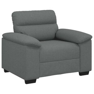 vidaXL Poltrona 100x81x84 cm tecido cinzento-escuro