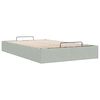 vidaXL Otomano Bed Frame No Colchão Cinzento Claro 120x200 cm Veludo