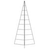 vidaXL &Aacute;rvore de Natal para decora&ccedil;&atilde;o 210 cm metal preto