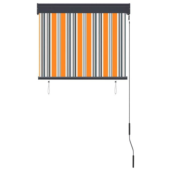 vidaXL Estore de rolo para exterior 80x250 cm amarelo e azul