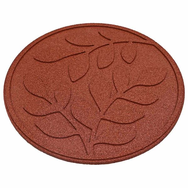 vidaXL Pedra Passo 6 pcs Vermelho &Oslash; 44 x 2 cm Borracha