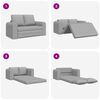 vidaXL Sof&aacute;-Cama 60cm Cinza Nuvem tecido
