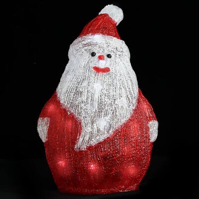 vidaXL Figura Pai Natal acrílico c/ luzes LED interior e exterior 28cm