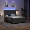 vidaXL Cama Box com colch&atilde;o com led Cinzeto 140 x 190 cm tecido