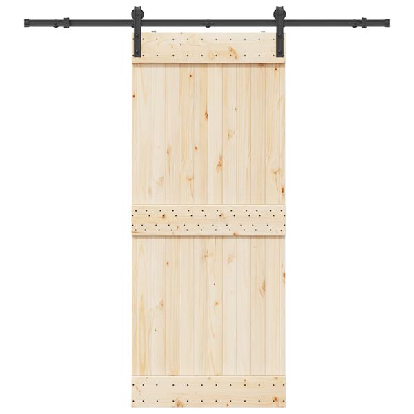 vidaXL Kit de ferragens para porta deslizante 200 cm a&ccedil;o preto