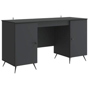 vidaXL Mesa Preto 142,5 x 50 x 75 cm Derivados de Madeira