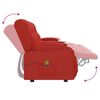 vidaXL Poltrona massagem 4 lug. recl. c/ suporte copo couro art. tinto