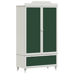 vidaXL Guarda-roupa de Lousa com gaveta ROROS Branco 90 x 45 x 165 cm