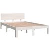 vidaXL Estrutura cama pequena casal 120x190 cm pinho maciço branco