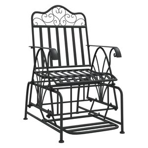vidaXL Banco de alpendre 61 cm a&ccedil;o preto