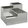 vidaXL Vaso de Jardim Prateado 100 x 100 x 60 cm A&ccedil;o galvanizado