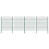 vidaXL Painel de veda&ccedil;&atilde;o com postes de ferro 867x200 cm verde