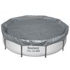 Bestway Capa para Piscina &Oslash;3,05 m Redondo Poli&eacute;ster Cinzento