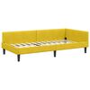 vidaXL Estrutura de Cama de Canto Amarelo 90 cm x 200 cm Veludo