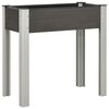 vidaXL Canteiro elevado de jardim 75x40x75 cm WPC cinzento