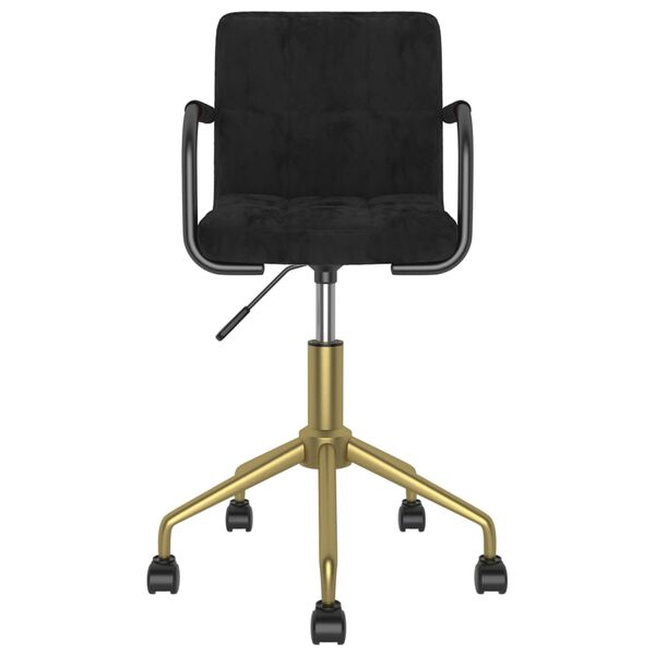 vidaXL Cadeiras de jantar girat&oacute;rias 4 pcs veludo preto