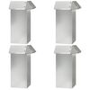 vidaXL Cerca de Caracol 4 unid. 13,5 x 13,5 x 25 cm A&ccedil;o Galvanizado