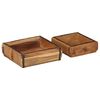 vidaXL Tabuleiro com armazenamento 2 pcs Castanho 29 x 31 x 10 cm
