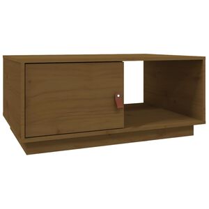 vidaXL Mesa de centro 80x50x35,5 cm madeira pinho maci&ccedil;a castanho-mel