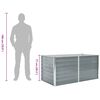 vidaXL Canteiro de jardim elevado 160x80x77cm a&ccedil;o galvanizado cinzento