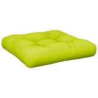 vidaXL Almofadão sofá de paletes 50x50x12 cm tecido verde brilhante
