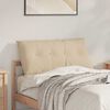 vidaXL Travesseiro para Costas Creme 100 x 19 x 50 cm tecido