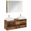 vidaXL Conjunto de M&oacute;veis para Banheiro 4 pcs Madeira antiga