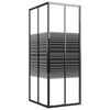 vidaXL Cabine de duche riscas ESG 90x70x180 cm preto