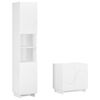 vidaXL Conjunto de arm&aacute;rios de casa de banho 2 unid. Branco