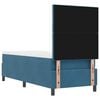 vidaXL Cama Box Spring LED com colch&atilde;o Azul Escuro 80 x 200 cm tecido