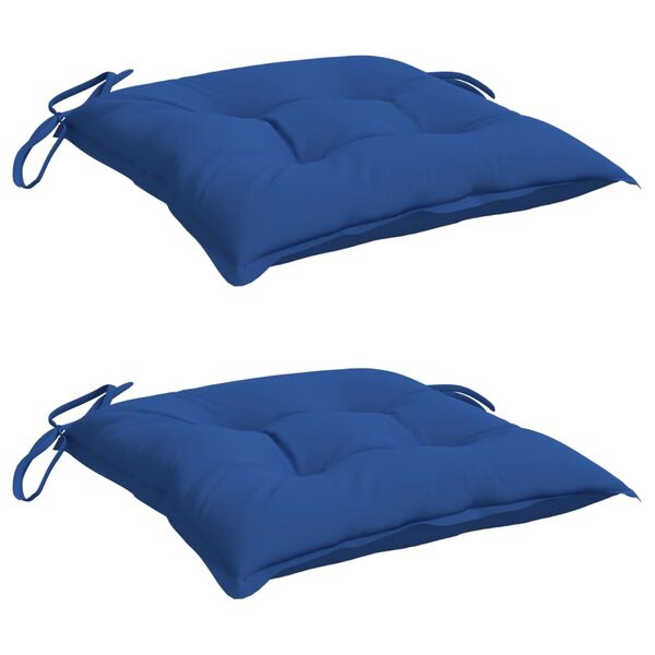 vidaXL Almofad&otilde;es de cadeira 2 pcs 50x50x7 cm tecido oxford azul