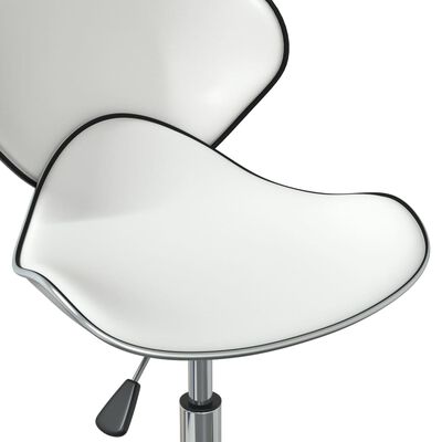 vidaXL Cadeiras de jantar giratórias 2 pcs couro artificial branco
