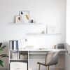 vidaXL Prateleira de Parede 2 pcs M&aacute;rmore Branco 115 x 9 x 3 cm