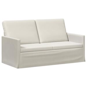 vidaXL Sof&aacute; de 2 lugares Creme 150 x 81 x 82 cm Veludo (V)