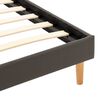 vidaXL Estrutura de cama c/ LED 120x200 cm couro artificial antracite