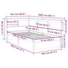 vidaXL Cama com estante sem colch&atilde;o 75x190 cm pinho maci&ccedil;o