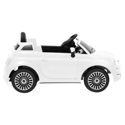vidaXL Carro elétrico de criança Fiat 500 branco
