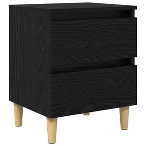 vidaXL Arm&aacute;rio de cama com gaveta Carvalho Preto 40 x 35 x 50 cm