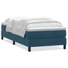 vidaXL Cama com molas/colch&atilde;o azul-escuro 90x210 cm veludo