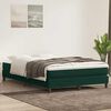 vidaXL Cama com molas/colch&atilde;o 160x220 cm veludo verde-escuro