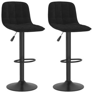 vidaXL Bancos de bar 2 pcs veludo preto