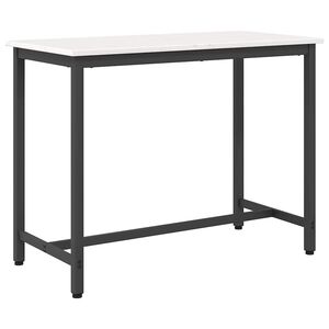 vidaXL mesa Branco 100 x 50 x 77 cm Madeira de Engenharia e A&ccedil;o